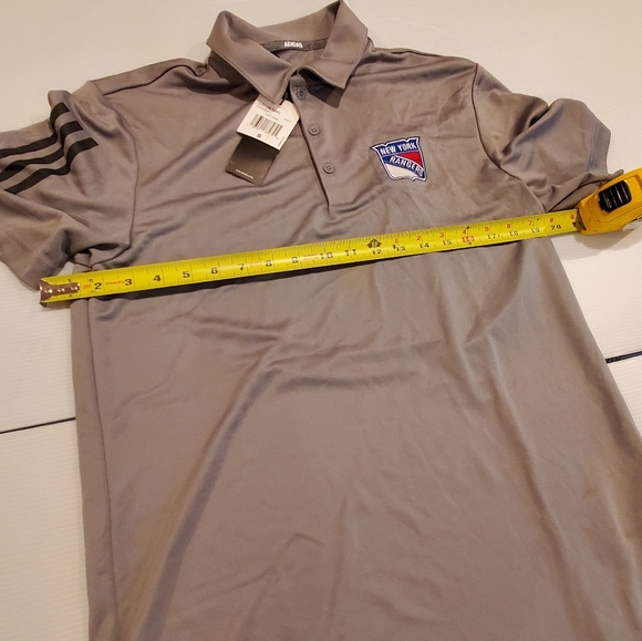 SOLD ! Adidas NY Rangers Gray NWT Polo Small - Picture 9 of 12